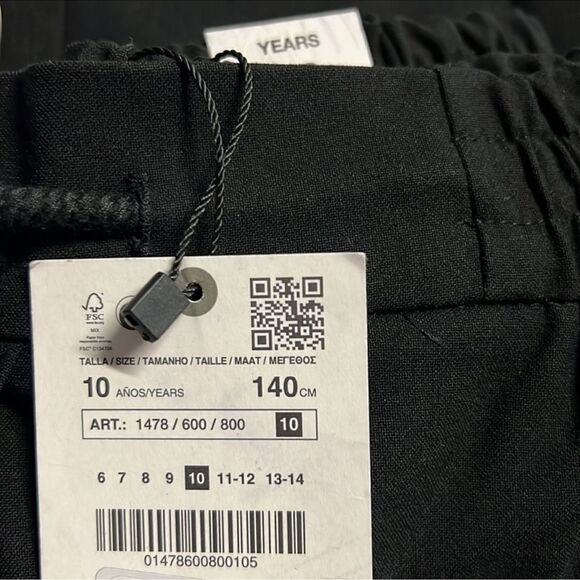 ZARA Kids | Black | STRAIGHT LEGS SPORT PANTS - Picture 7 of 7